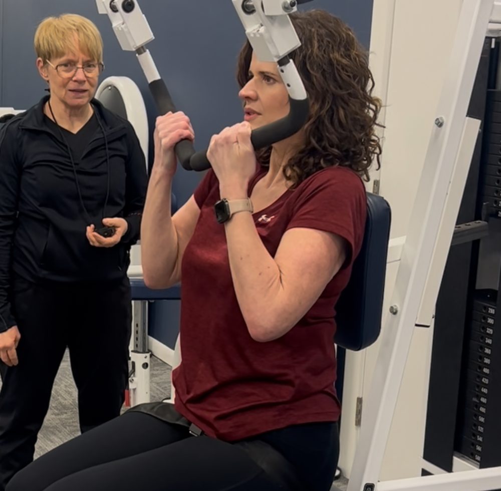 Trainer coaching client at Invested Strength
